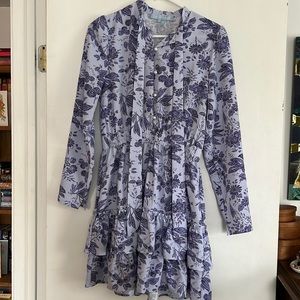 NWOT Hill House Talia Floral Crepe Dress